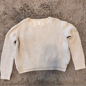 H&M Bone White Sweater w/ Side Zippers (Large)
